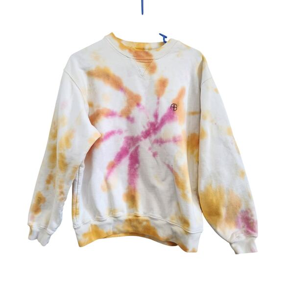 Anine Bing Outlaws Tie Dye Crew Neck Sweatshirt Cotton Pullover Size Medium - Picture 1 of 9
